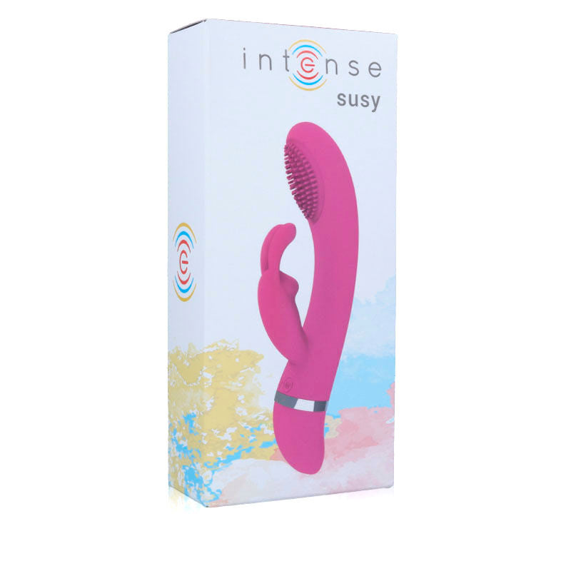 INTENSE - VIBRATORE OSCILLANTE SUSY IN SILICONE ROSA CONIGLIO – Vibratori di coniglio – foto 3