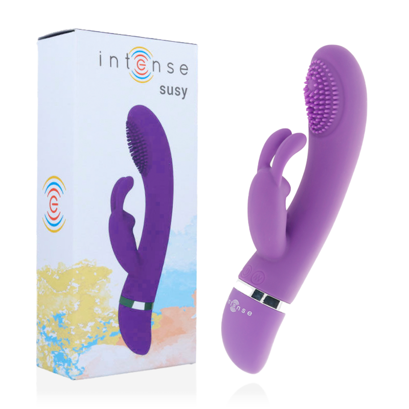INTENSE - VIBRATORE OSCILLANTE IN SILICONE RABBIT LILLA SUSY – Vibratori di coniglio – foto 2