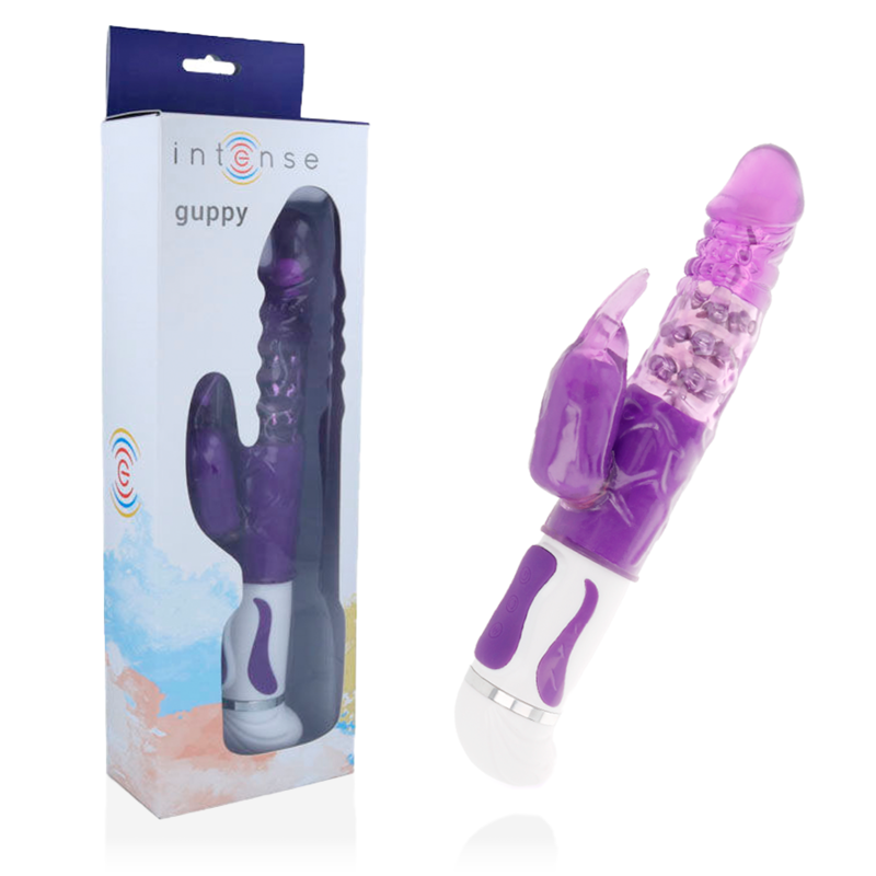 INTENSE - VIBRATORE ROTANTE GUPPY LILLA – Vibratori di coniglio – foto 2