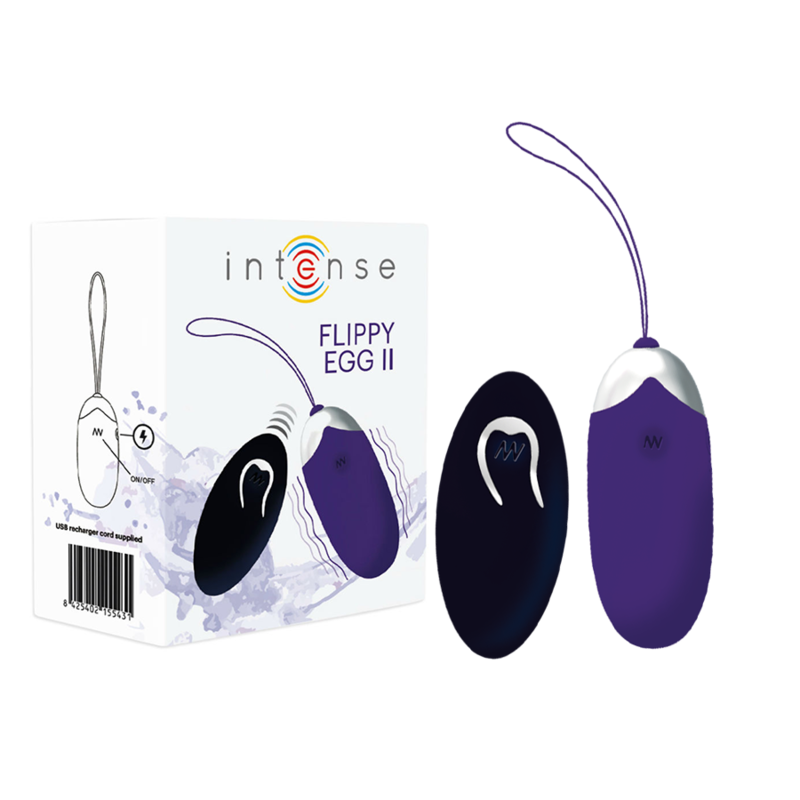 INTENSE - UOVO VIBRANTE FLIPPY II CON TELECOMANDO VIOLA – Telecomando – foto 2