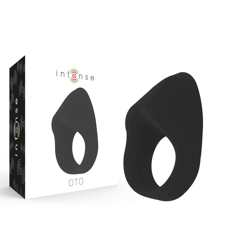 INTENSE - ANELLO VIBRATORE RICARICABILE OTO NERO – Cockring con vibrazione