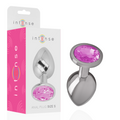 INTENSE - PLUG ANALE IN METALLO ALLUMINIO CON CRISTALLO ROSA TAGLIA S – Tappi anali