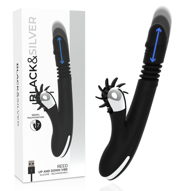 BLACK&SILVER - VIBRA SU E GIÙ CON CANNA DI CONIGLIO – Rotatori vibranti – foto 2