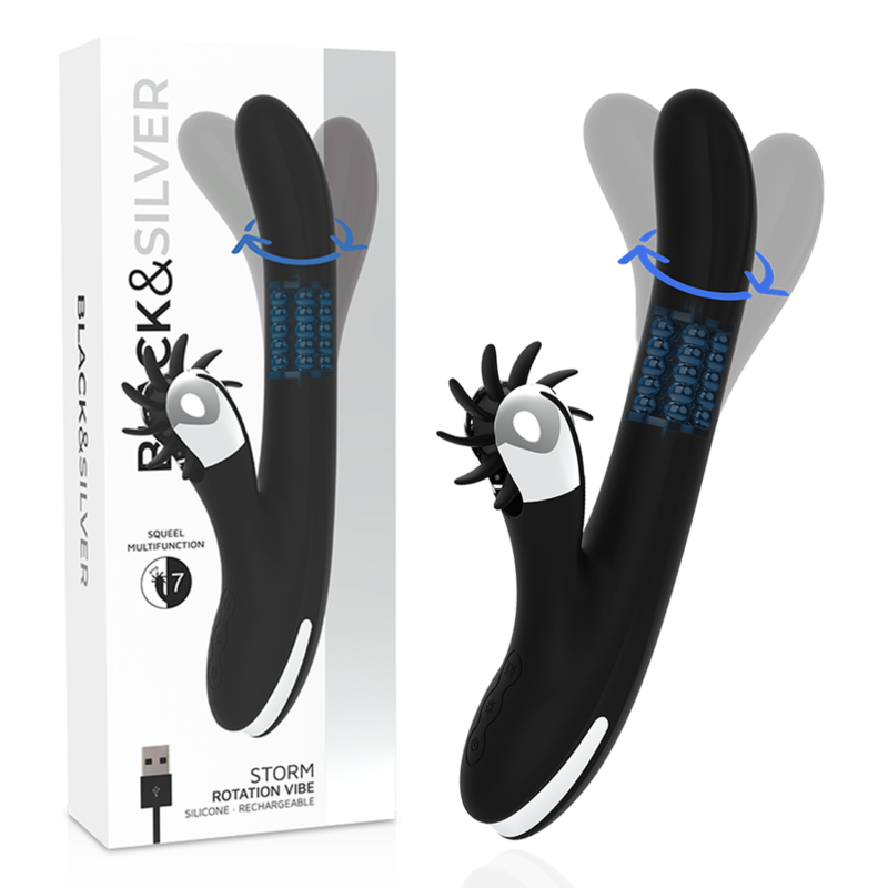 BLACK&SILVER - VIBRAZIONE DI ROTAZIONE DI BUNNY STORM – Rotatori vibranti – foto 2