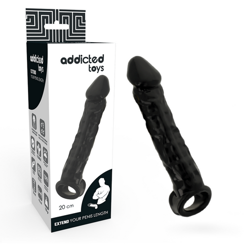 ADDICTED TOYS - ESTENSIONE DONG NERA – Copri pene con estensione – foto 2