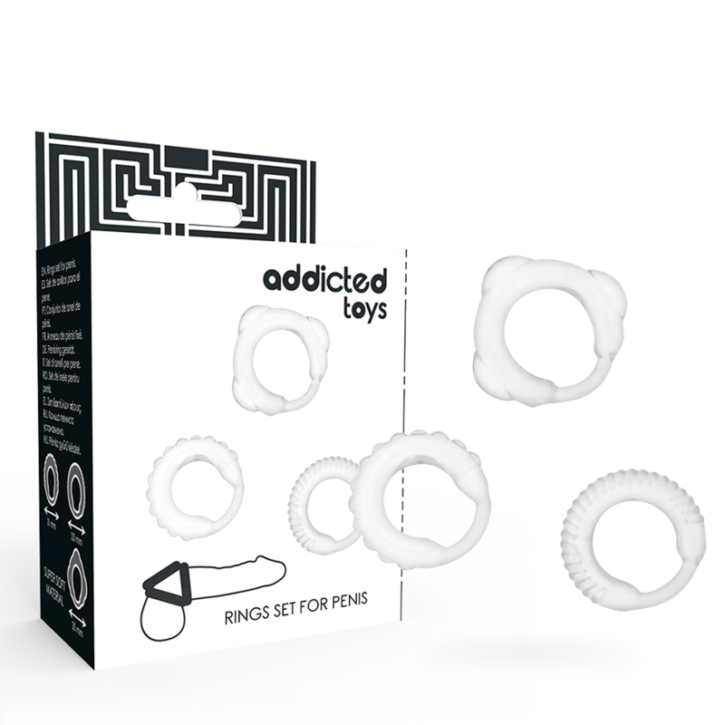 ADDICTED TOYS - SET C-RING TRASPARENTE – Cockring senza vibrazione – foto 2