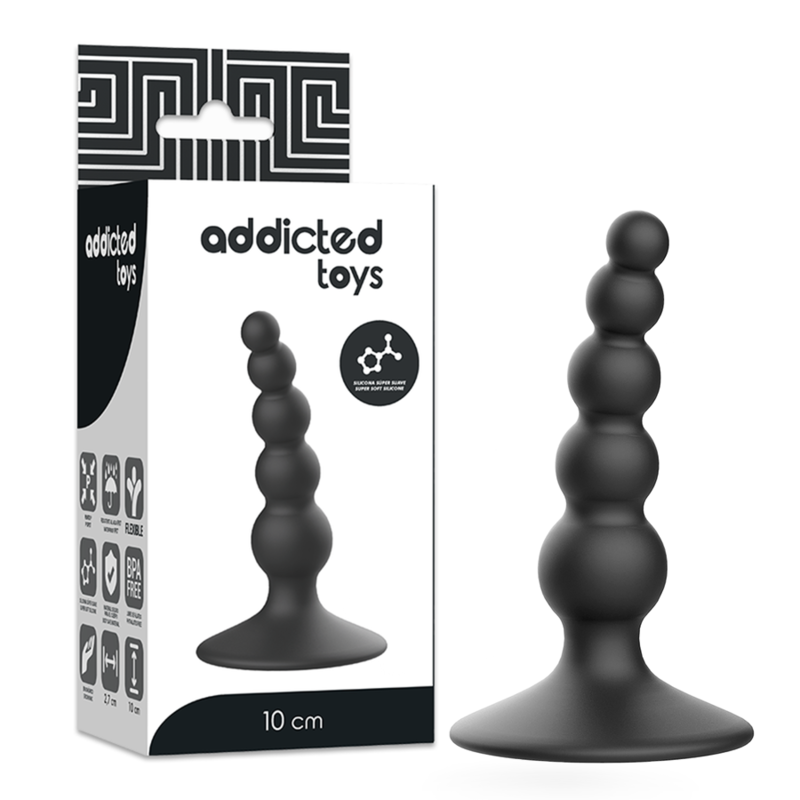 ADDICTED TOYS - PLUG SESSUALE ANALE 10 CM NERO – Tappi anali – foto 2
