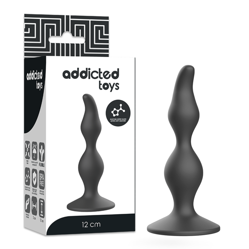 ADDICTED TOYS - PLUG SESSUALE ANALE 12 CM NERO – Tappi anali – foto 2