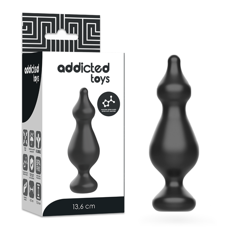 ADDICTED TOYS - PLUG SESSUALE ANALE 13.6 CM NERO – Tappi anali – foto 2
