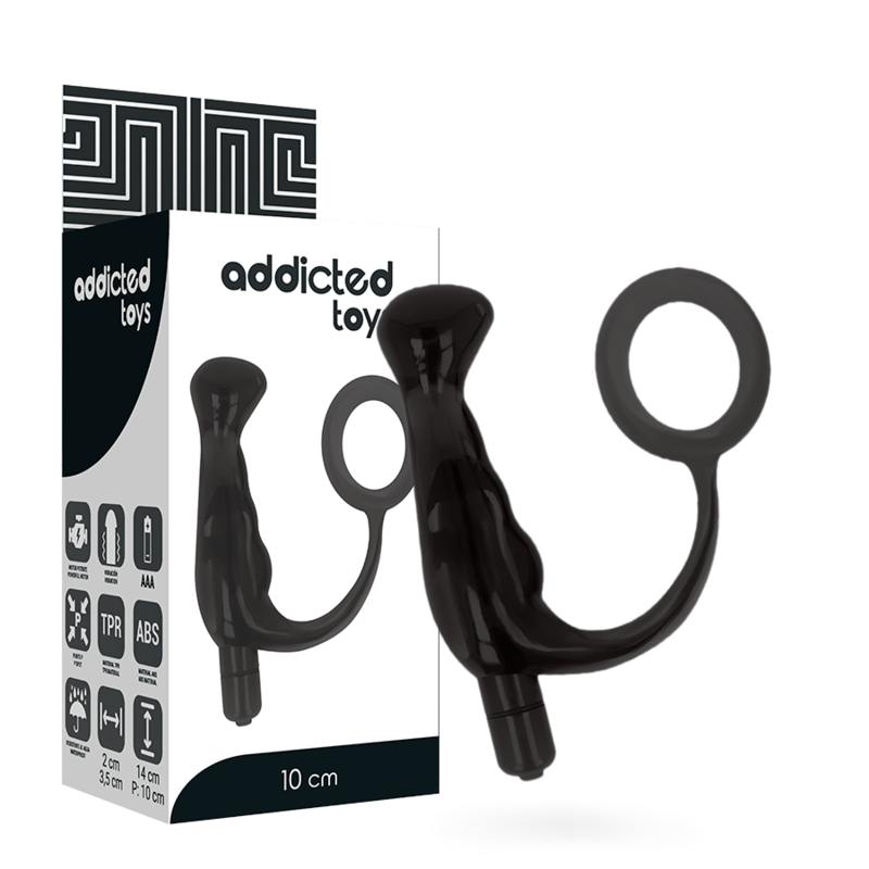 ADDICTED TOYS - VIBRATORE PROST TICO NERO 10 CM – Vibratori anali – foto 2