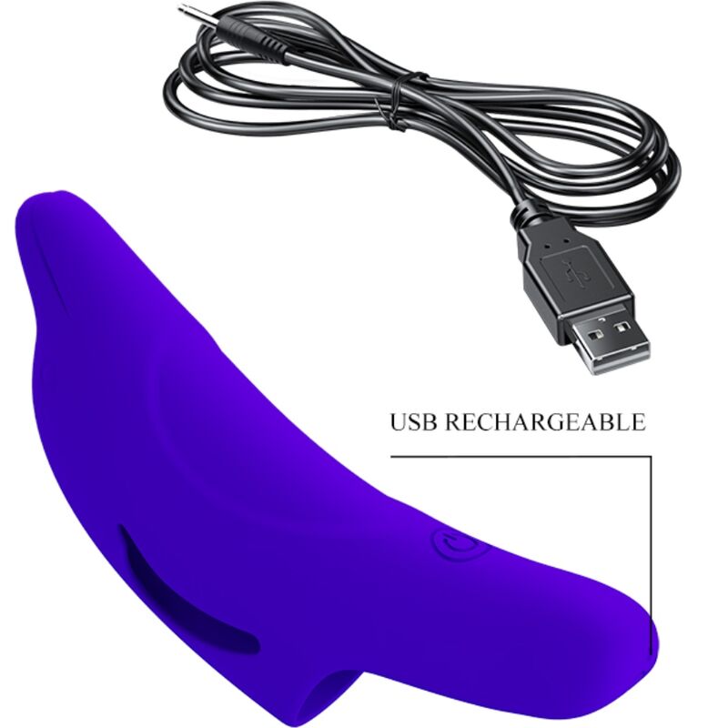 PRETTY LOVE - POTENTE STIMOLATORE DELLE DITA DELPHINI BLU SCURO – Vibratori da dito – foto 8