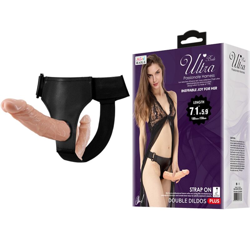 BAILE - ULTRA APPASSIONATA DOPPI DILDOS CON IMBRAGATURA – Imbracature senza vibrazioni – foto 2