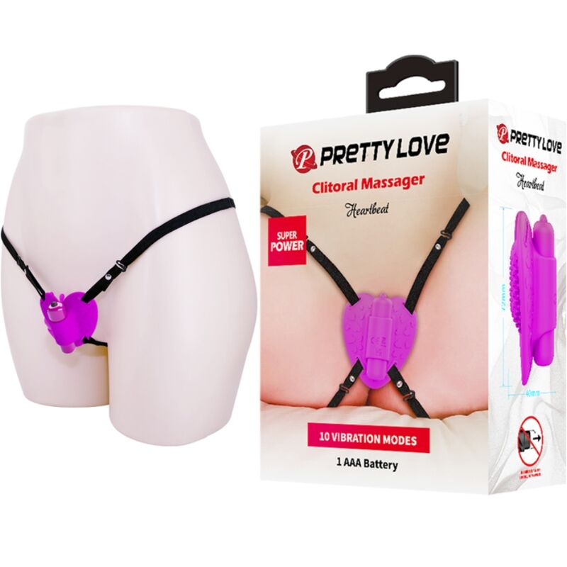 PRETTY LOVE - MASSAGGIATORE PER CLITORIDE HEARTBEAT 10 MODALIT DI VIBRAZIONE VIOLA – Stimolatori – foto 2