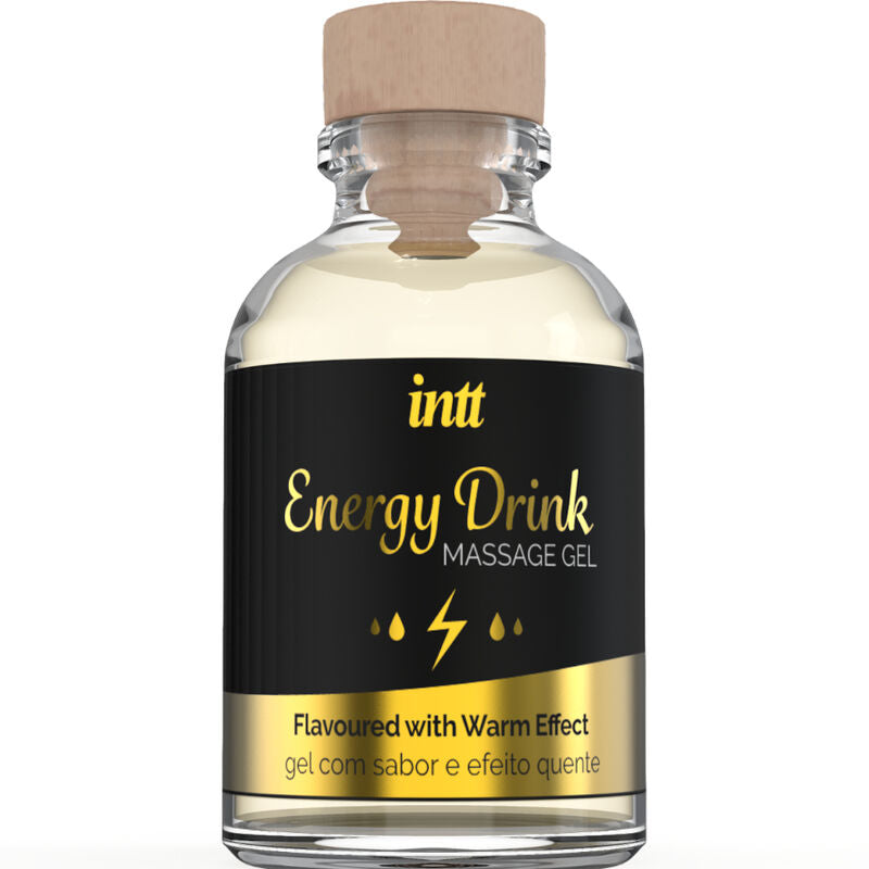 INTT MASSAGE & ORAL SEX - GEL DA MASSAGGIO CON BEVANDA ENERGETICA AROMATIZZATA ED EFFETTO RISCALDANTE – Con effetto termico