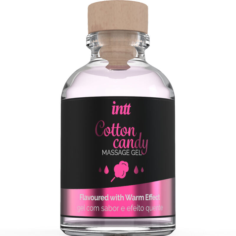 INTT MASSAGE & ORAL SEX - GEL DA MASSAGGIO AL GUSTO DI CANDY COTONE CON EFFETTO RISCALDANTE – Con effetto termico