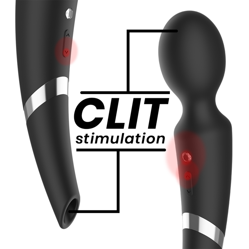 BLACK&SILVER - BECK BACCHETTA E VENTOSA 2 IN 1 IN SILICONE – Vibratori HI-TECH – foto 5