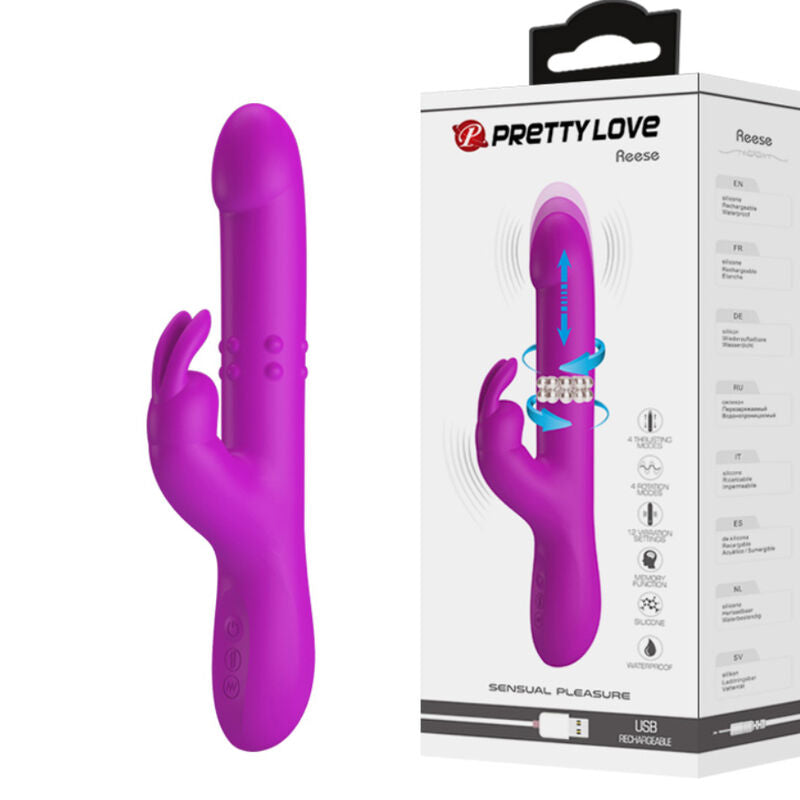 PRETTY LOVE - VIBRATORE REESE CON ROTAZIONE VIOLA – Rotatori vibranti – foto 2