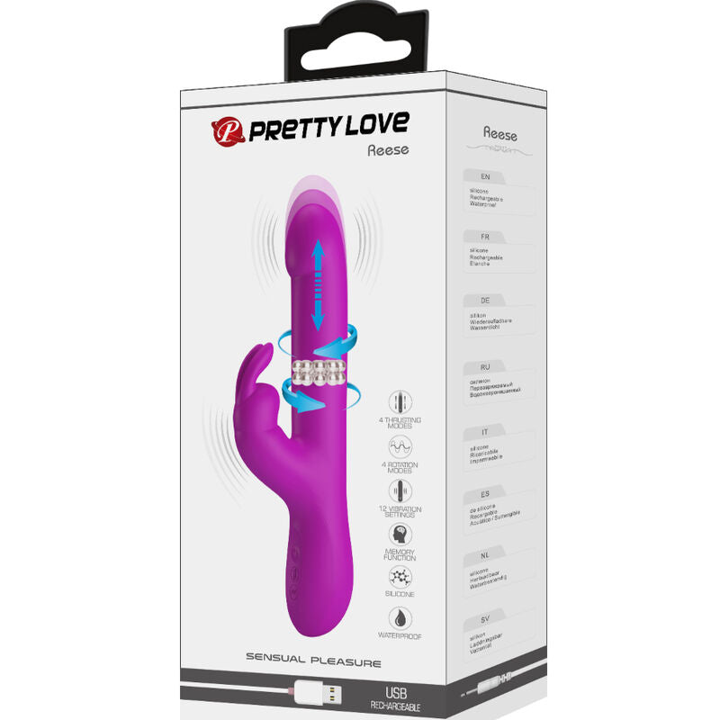 PRETTY LOVE - VIBRATORE REESE CON ROTAZIONE VIOLA – Rotatori vibranti – foto 10