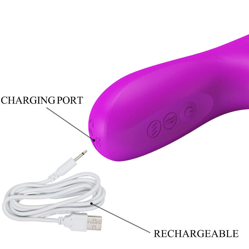 PRETTY LOVE - VIBRATORE REESE CON ROTAZIONE VIOLA – Rotatori vibranti – foto 9