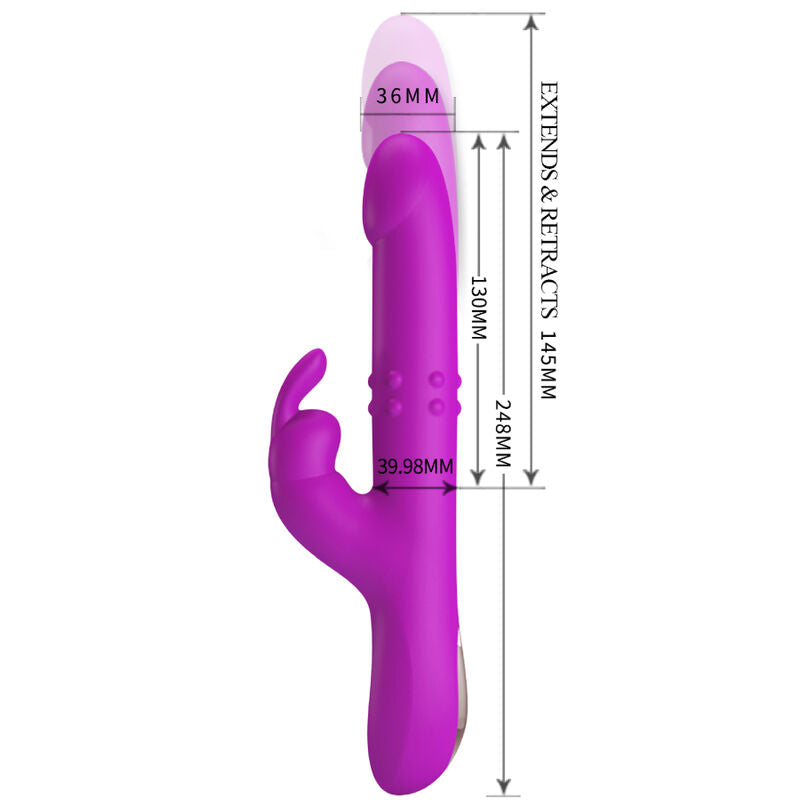 PRETTY LOVE - VIBRATORE REESE CON ROTAZIONE VIOLA – Rotatori vibranti – foto 6