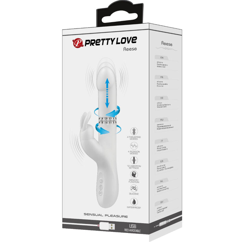 PRETTY LOVE - VIBRATORE REESE CON ROTAZIONE ARGENTO – Rotatori vibranti – foto 9