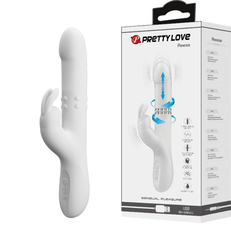 PRETTY LOVE - VIBRATORE REESE CON ROTAZIONE ARGENTO – Rotatori vibranti – foto 2