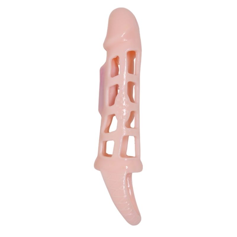 PRETTY LOVE - COPERTURA ESTENSORE DEL PENE HARRISON CON VIBRAZIONE E CINTURINO 13.5 CM – Copri pene con estensione – foto 2