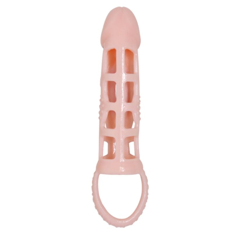 PRETTY LOVE - COPERTURA ESTENSORE DEL PENE HARRISON CON VIBRAZIONE E CINTURINO 13.5 CM – Copri pene con estensione – foto 6