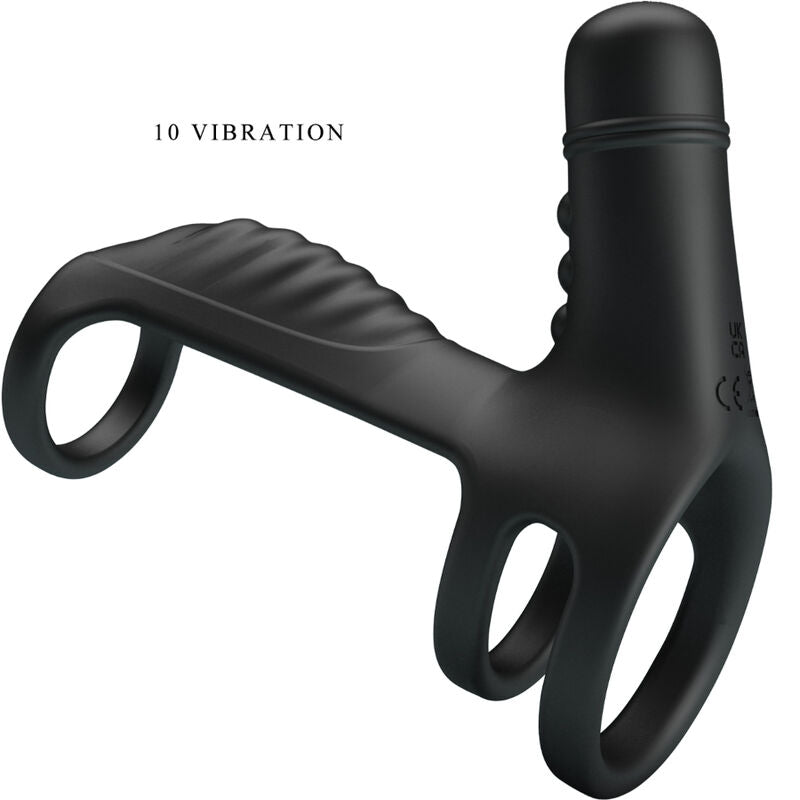 PRETTY LOVE - MANICA DI ESTENSIONE ELASTICA IN SILICONE MORBIDO – Cockring con vibrazione – foto 4