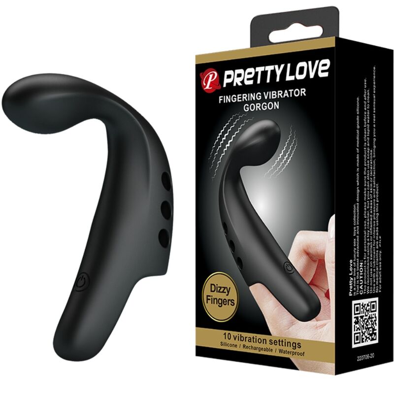 PRETTY LOVE - DITALE VIBRATORE GORGON NERO – Vibratori da dito – foto 2