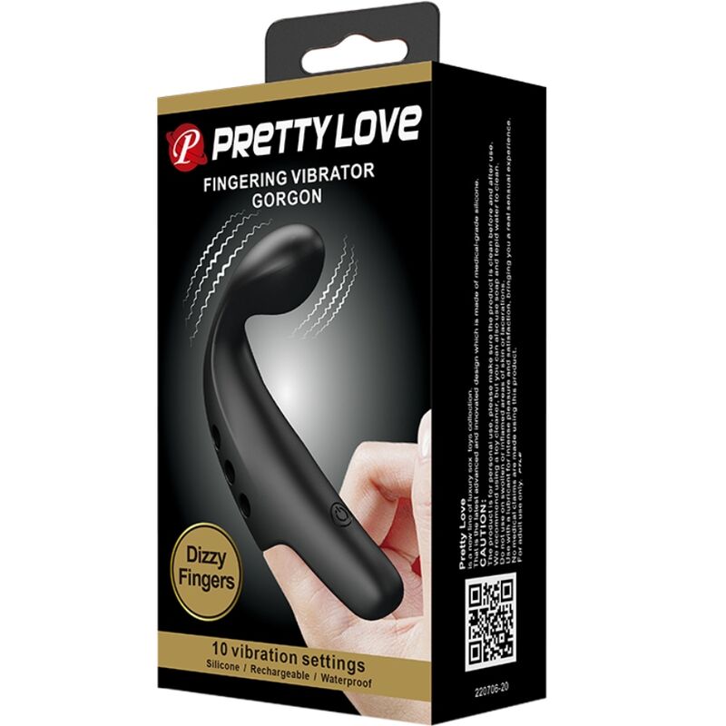 PRETTY LOVE - DITALE VIBRATORE GORGON NERO – Vibratori da dito – foto 5