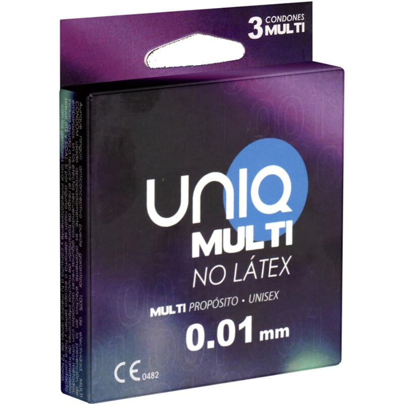 UNIQ - PRESERVATIVO SENZA LATTICE MULTI 3 UNITÀ – Senza latex