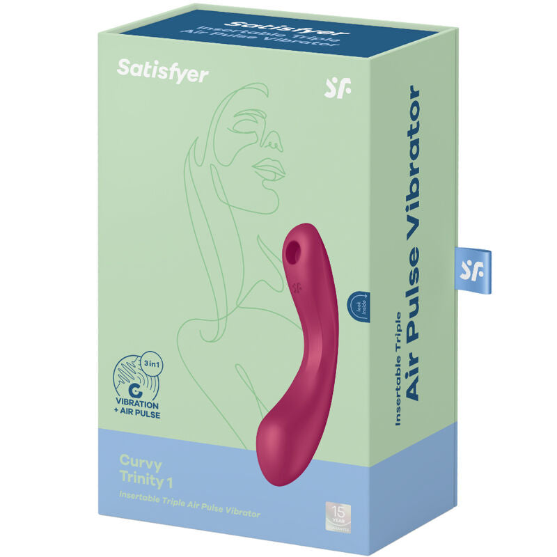 SATISFYER - CURVE TRINITY 1 AIR PULSE VIBRAZIONE ROSSO – Stimolatore dell'aria nessuna vibrazione – foto 10