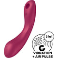 SATISFYER - CURVE TRINITY 1 AIR PULSE VIBRAZIONE ROSSO – Stimolatore dell'aria nessuna vibrazione