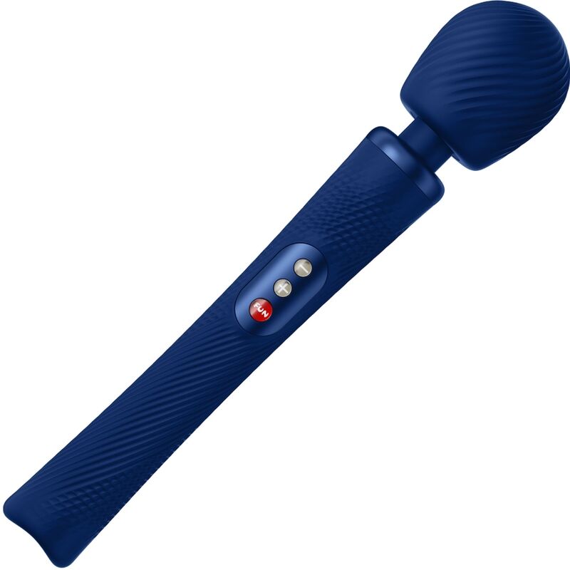 FUN FACTORY - BACCHETTA RUMBLE PESATA VIBRANTE RICARICABILE IN SILICONE VIM BLU NOTTE – Vibratore WAND