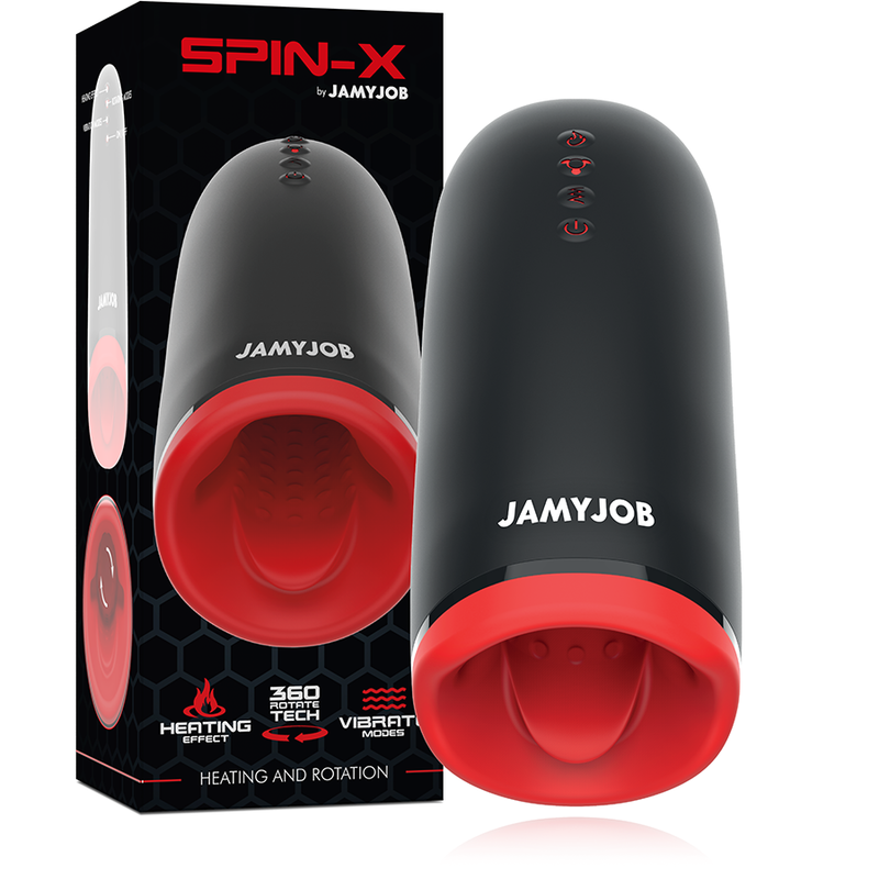 JAMYJOB - MASTURBATORE RISCALDANTE E ROTANTE SPIN-X – Vari masturbatori – foto 2