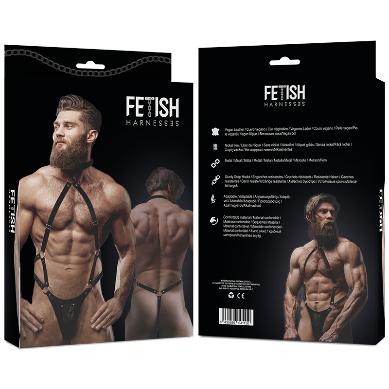 FETISH SUBMISSIVE ATTITUDINE - IMBRACATURA JOCK STRAP IN ECOPELLE DA UOMO – Imbracature da uomo – foto 6