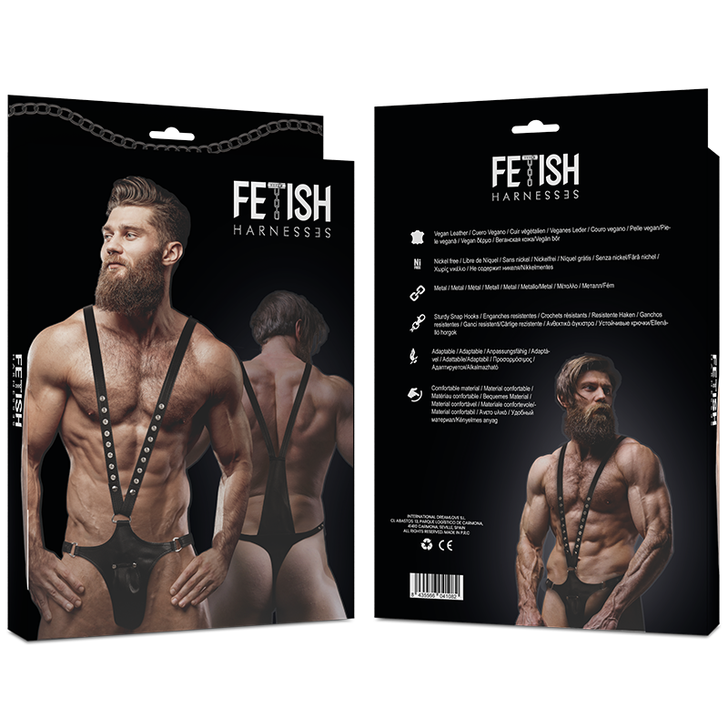 FETISH SUBMISSIVE ATTITUDE - IMBRACATURA IN ECOPELLE A FORMA DI V PER UOMO – Imbracature da uomo – foto 6