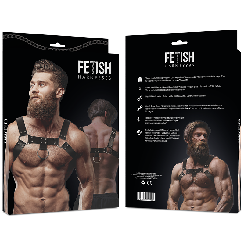 FETISH SUBMISSIVE ATTITUDE - IMBRACATURA PER IL PETTO IN ECOPELLE DA UOMO – Imbracature da uomo – foto 6