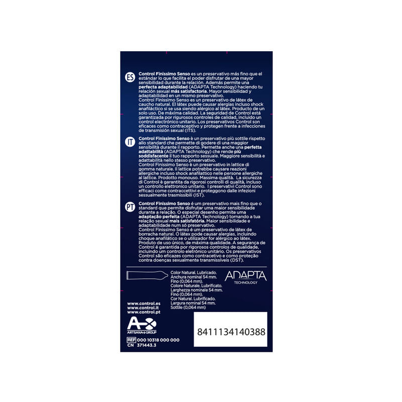 CONTROL - ADAPTA SENSO CONDOMS 12 UNITS – Sensibile – foto 2