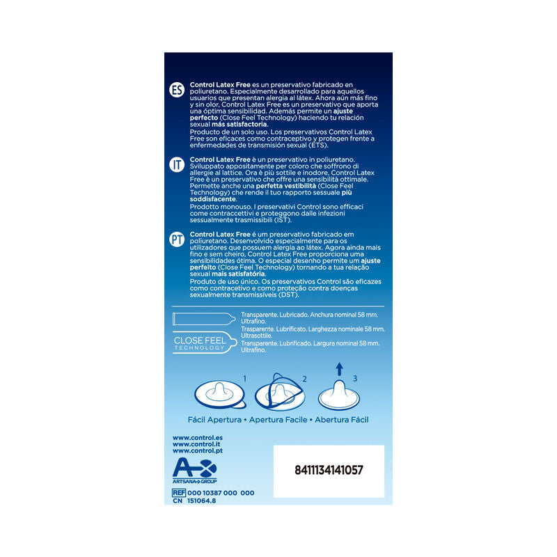 CONTROL - FREE SIN LATEX CONDOMS 5 UNITS – Senza latex – foto 2