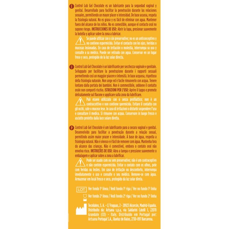 CONTROL - LUB GEL LUBRIFICANTE AL CIOCCOLATO 75 ML – Con sapori deliziosi – foto 2