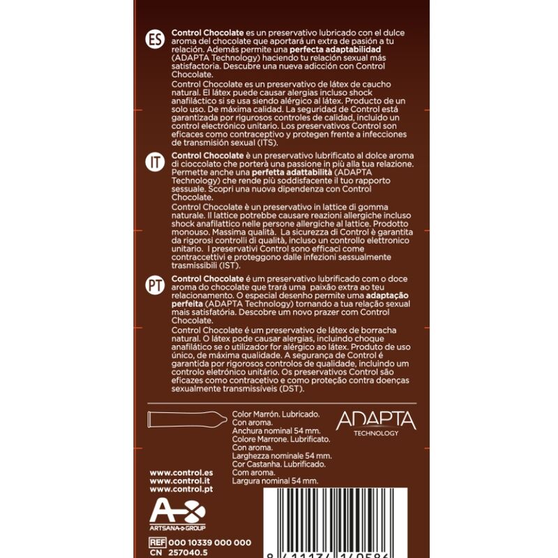 CONTROL - ADAPTA CHOCOLATE CONDOMS 12 UNITS – Profumo – foto 2