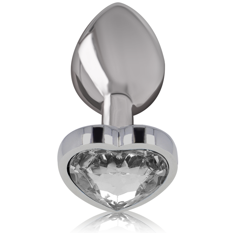 INTENSE - PLUG ANALE IN METALLO ALLUMINIO CUORE BIANCO TAGLIA M – Tappi anali – foto 2