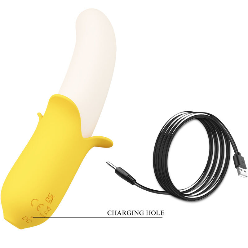 PRETTY LOVE - BANANA GEEK SUPER POWER 7 VIBRAZIONI SU E GIÙ SILICONE NERO – Falli senza vibrazioni – foto 5