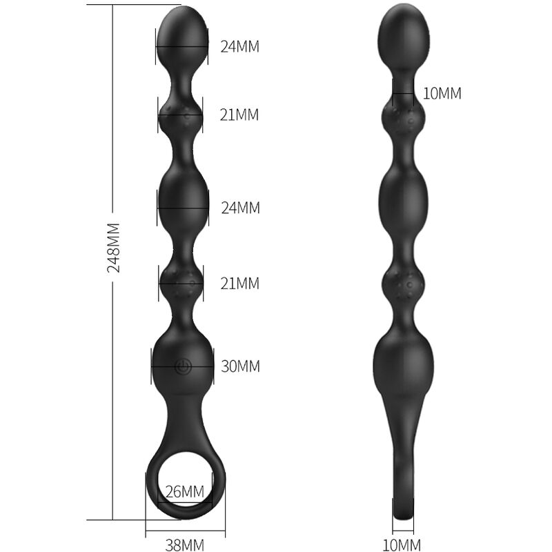 PRETTY LOVE - VAN ANAL BALLS 10 VIBRAZIONI IN SILICONE RICARICABILE – Perline anali – foto 6