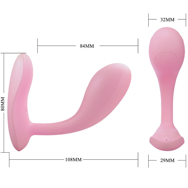 PRETTY LOVE - BAIRD G-SPOT 12 VIBRAZIONI RICARICABILE APP ROSA – Vibratori con APP – foto 6