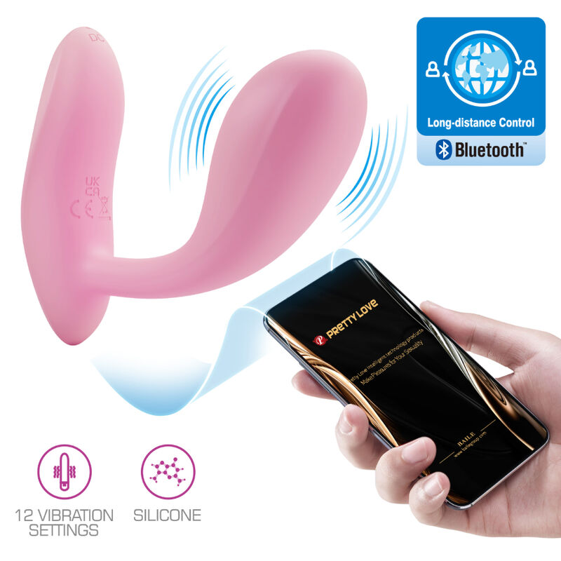 PRETTY LOVE - BAIRD G-SPOT 12 VIBRAZIONI RICARICABILE APP ROSA – Vibratori con APP