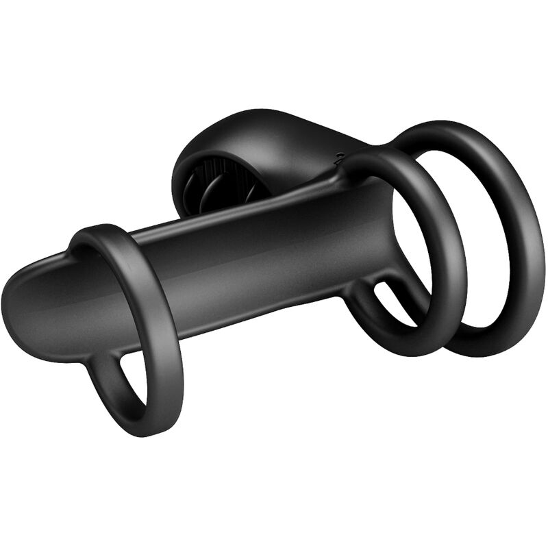 PRETTY LOVE - GUAINA PER PENE JAMMY 12 VIBRAZIONI CON LINGUA IN SILICONE RICARICABILE – Cockring con vibrazione – foto 2
