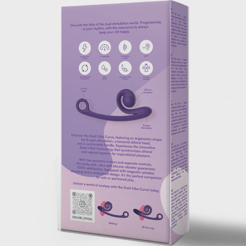SNAIL VIBE - VIBRATORE CURVA VIOLA – Vibratori HI-TECH – foto 5